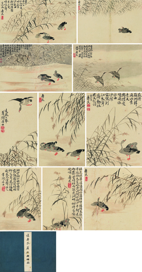 邊壽民 大雁 Bian Shoumin (边寿民) , 清边寿民芦雁图